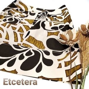 ETCETERA Brown Cream Boho Chic Skirt 6